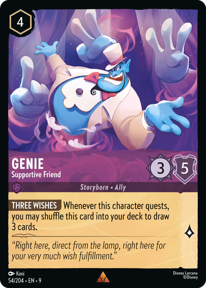 Genie - Supportive Friend 9-54 Lorcana card