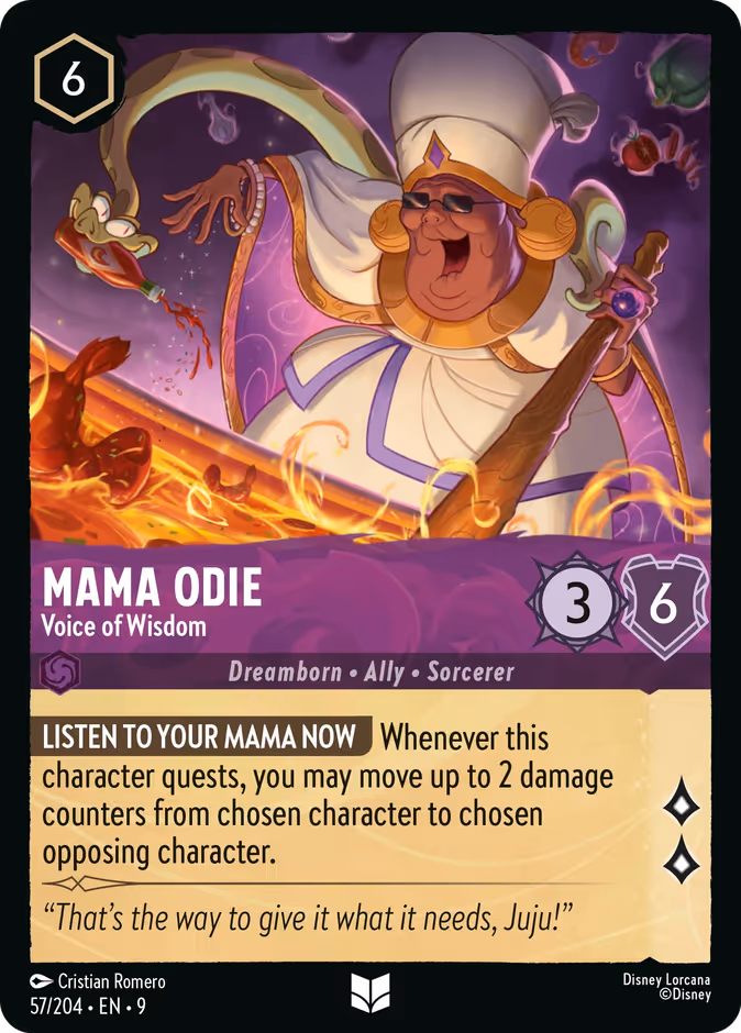 Mama Odie - Voice of Wisdom 9-57 Lorcana card