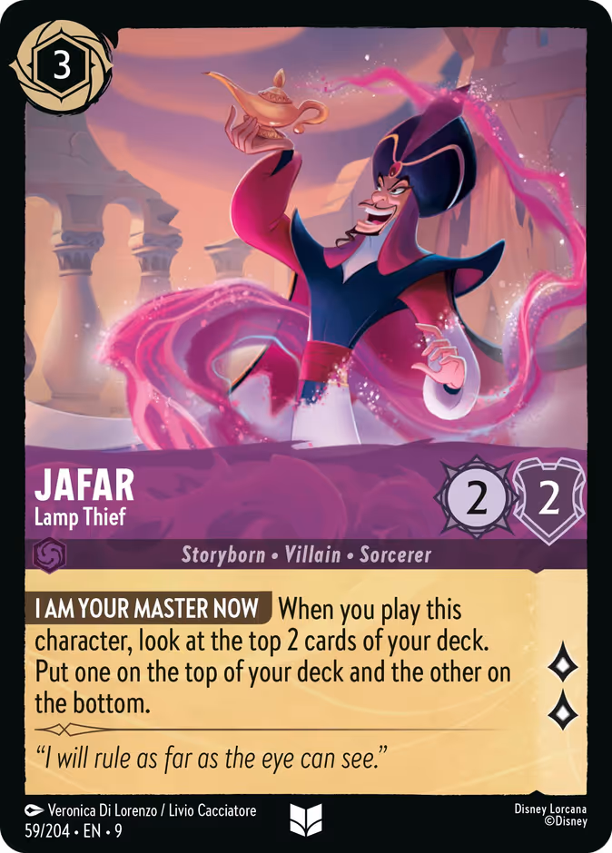 Jafar - Lamp Thief 9-59 Lorcana card
