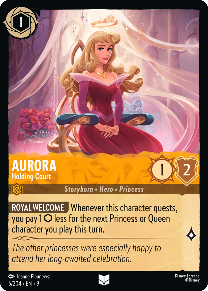 Aurora - Holding Court 9-6 Lorcana card