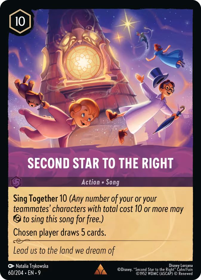 Second Star to the Right 9-60 Lorcana card