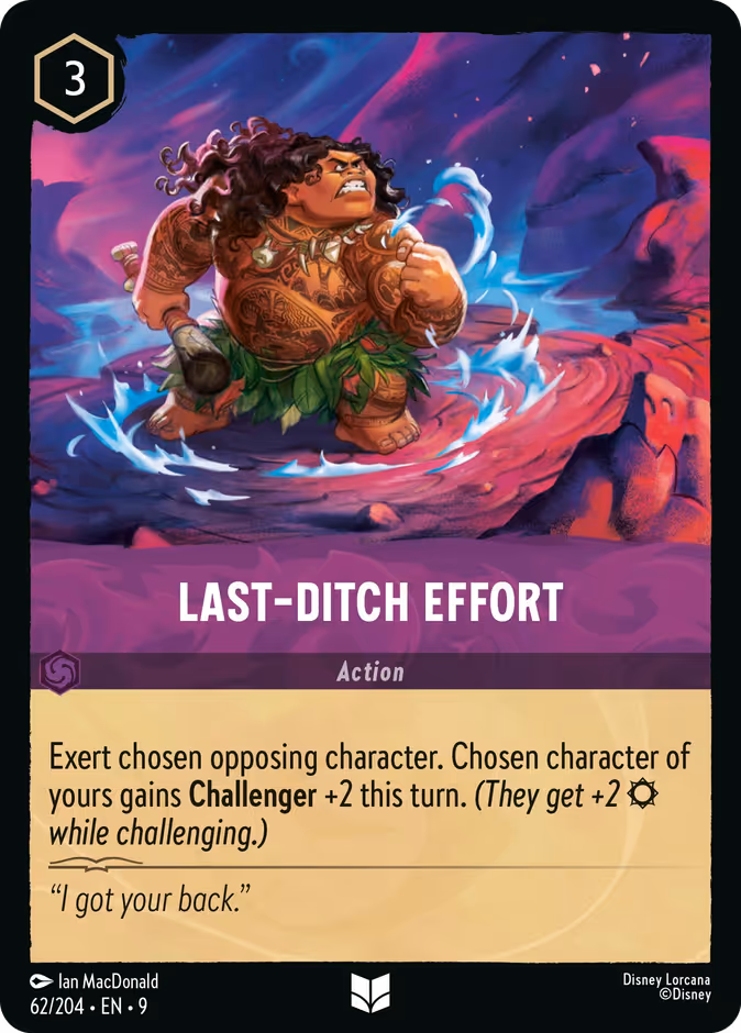 Last-Ditch Effort 9-62 Lorcana card