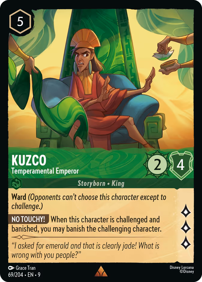 Kuzco - Temperamental Emperor 9-69 Lorcana card