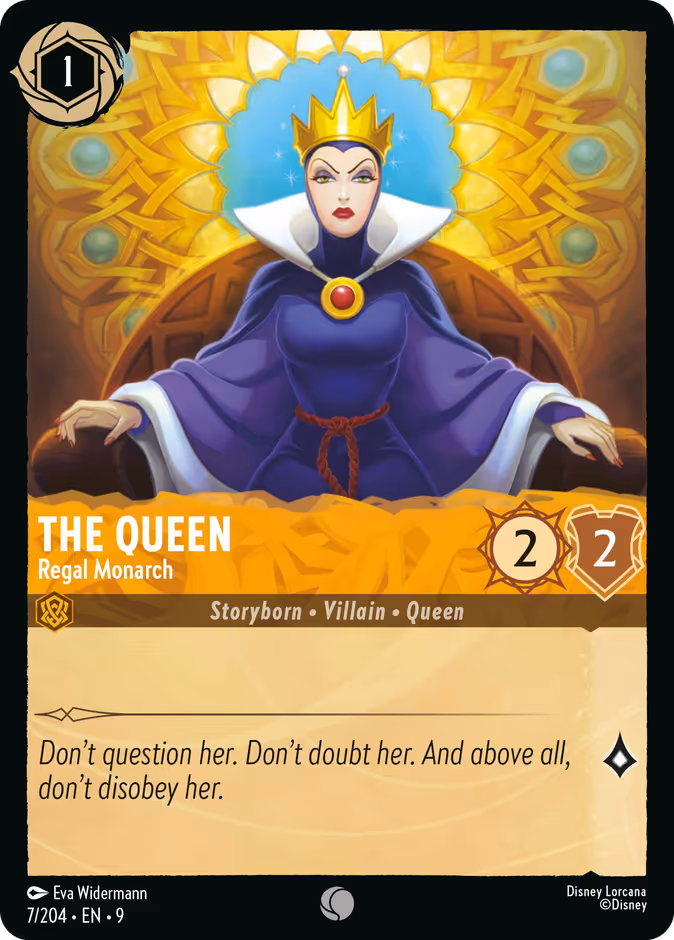The Queen - Regal Monarch 9-7 Lorcana card