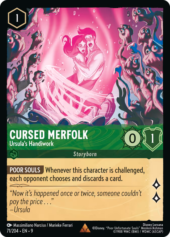 Cursed Merfolk - Ursula's Handiwork 9-71 Lorcana card