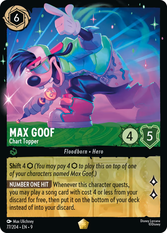 Max Goof - Chart Topper 9-77 Lorcana card
