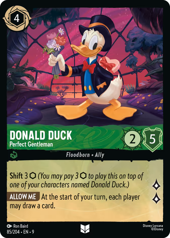Donald Duck - Perfect Gentleman 9-85 Lorcana card