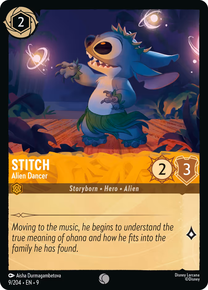 Stitch - Alien Dancer 9-9 Lorcana card