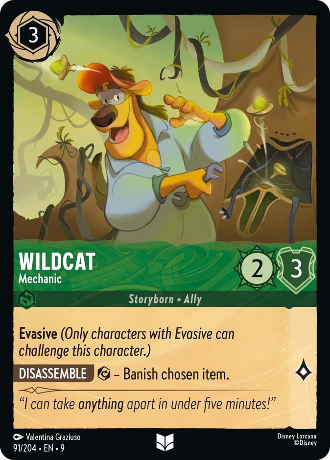 Wildcat - Mechanic 9-91 Lorcana card