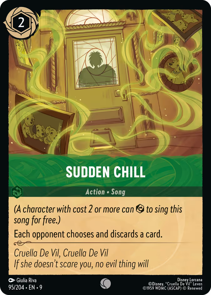 Sudden Chill 9-95 Lorcana card