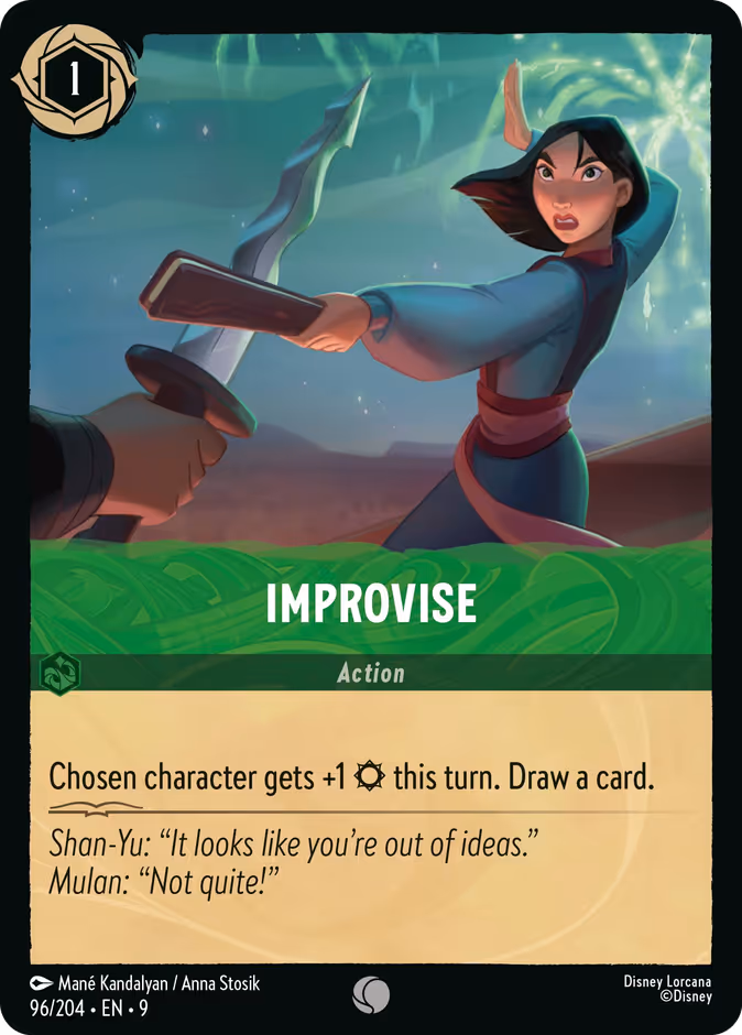 Improvise 9-96 Lorcana card