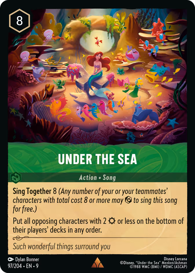 Under the Sea 9-97 Lorcana card