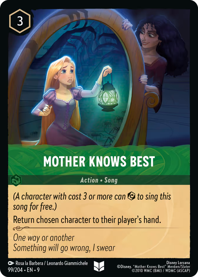 Mother Knows Best 9-99 Lorcana card