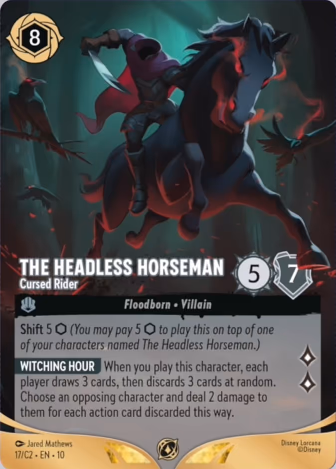 The Headless Horseman - Cursed Rider C2-17 Lorcana card