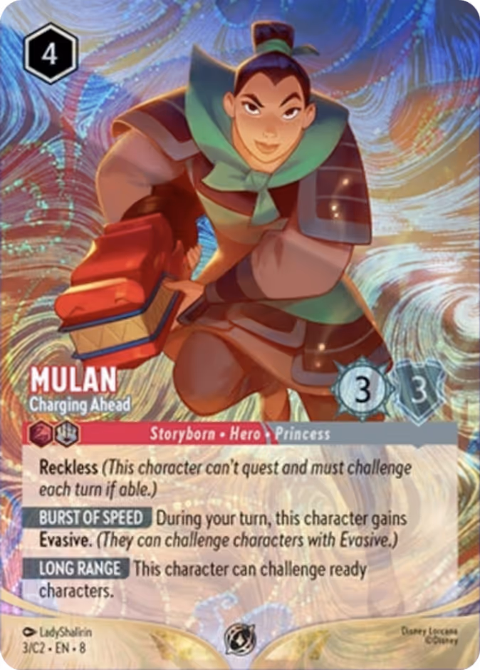 Mulan - Charging Ahead C2-3 Lorcana card