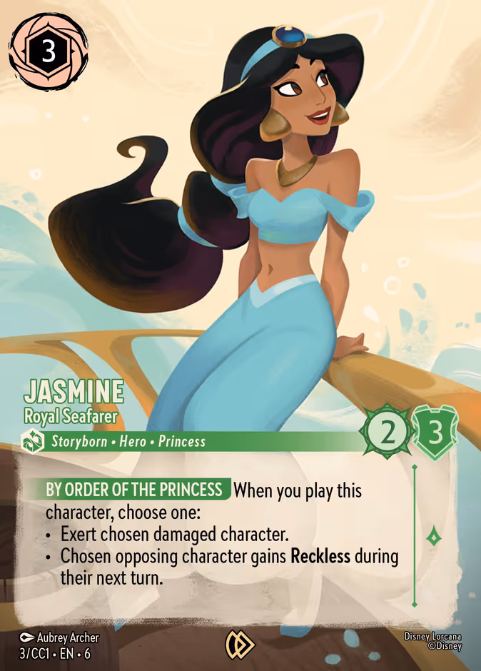 Jasmine - Royal Seafarer CC1-3 Lorcana card