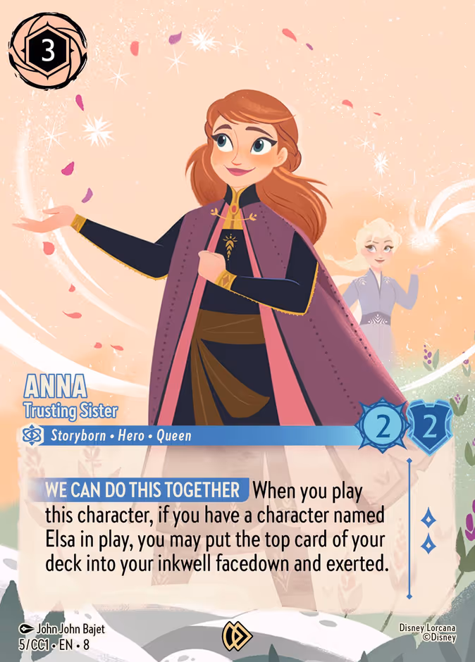 Anna - Trusting Sister CC1-5 Lorcana card