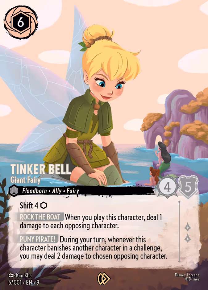 Tinker Bell - Giant Fairy CC1-6 Lorcana card