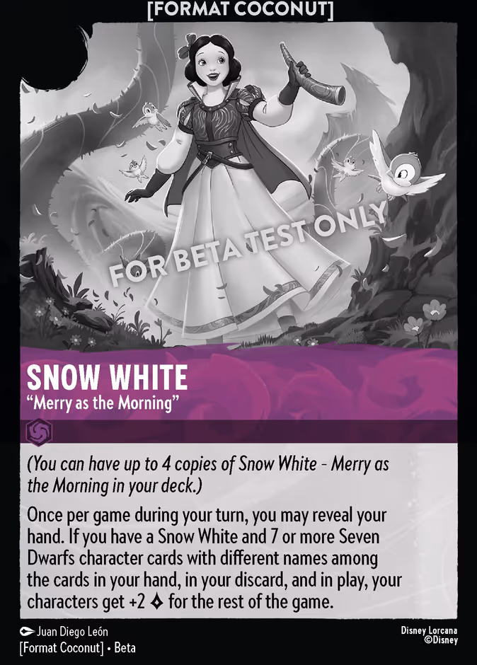 Snow White - "Merry as the Morning" COCONUT-11 Lorcana card
