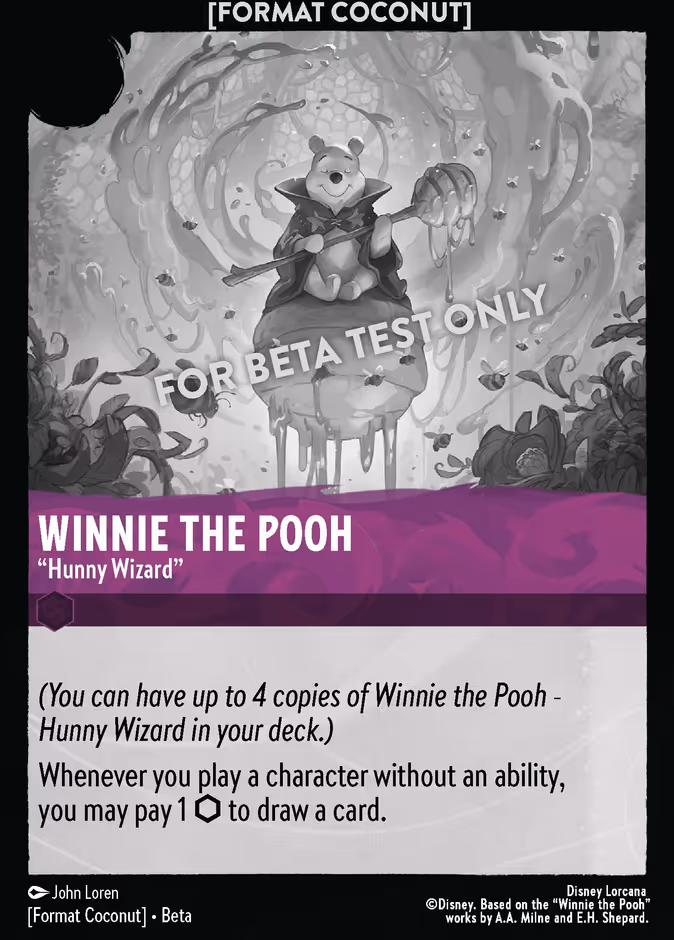 Winnie the Pooh - "Hunny Wizard" COCONUT-12 Lorcana card