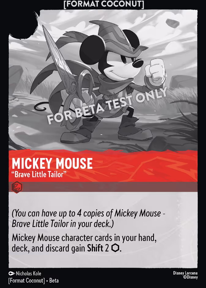 Mickey Mouse - "Brave Little Tailor" COCONUT-13 Lorcana card