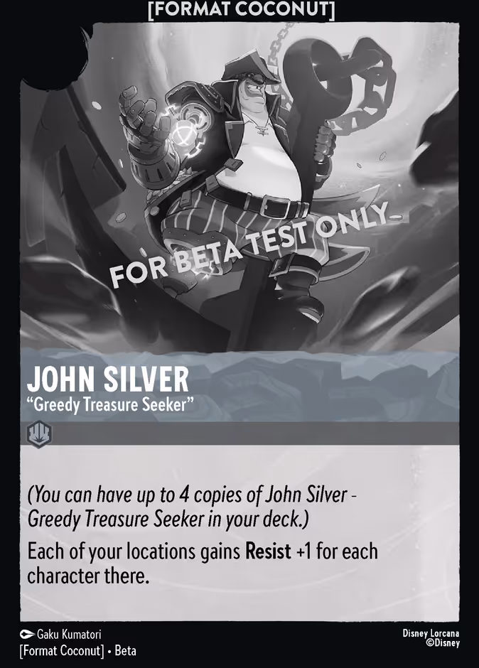 John Silver - "Greedy Treasure Seeker" COCONUT-16 Lorcana card