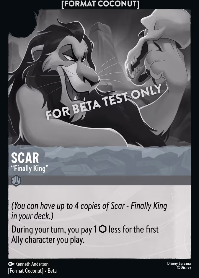 Scar - "Finally King" COCONUT-17 Lorcana card