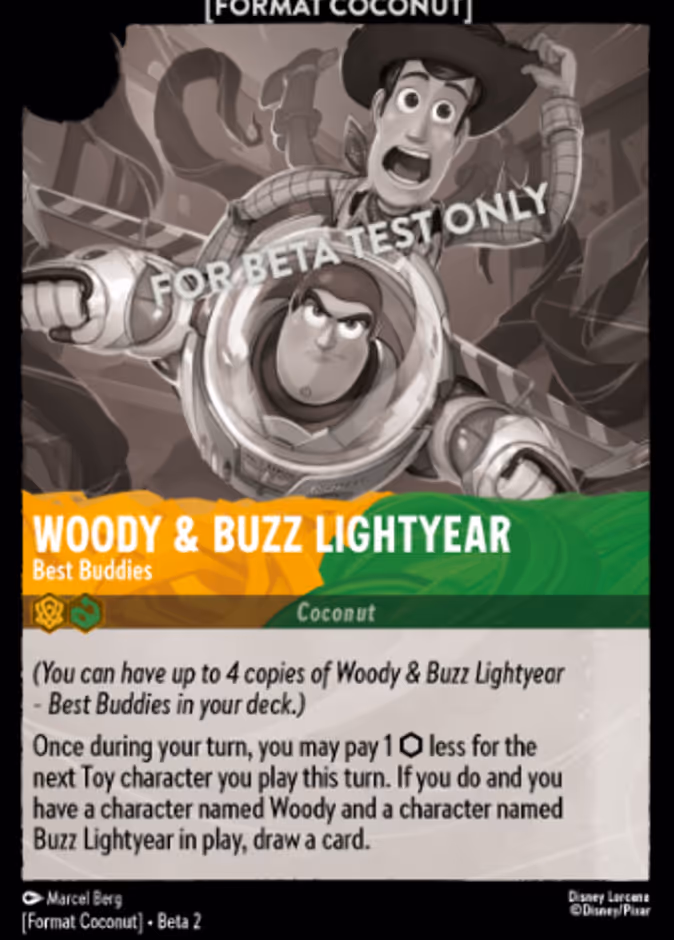 Woody & Buzz Lightyear - "Best Buddies" COCONUT-19 Lorcana card