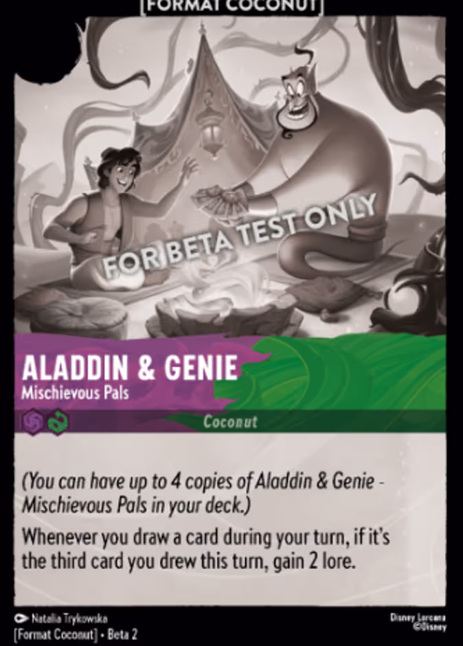 Aladdin & Genie - "Mischievous Pals" COCONUT-21 Lorcana card