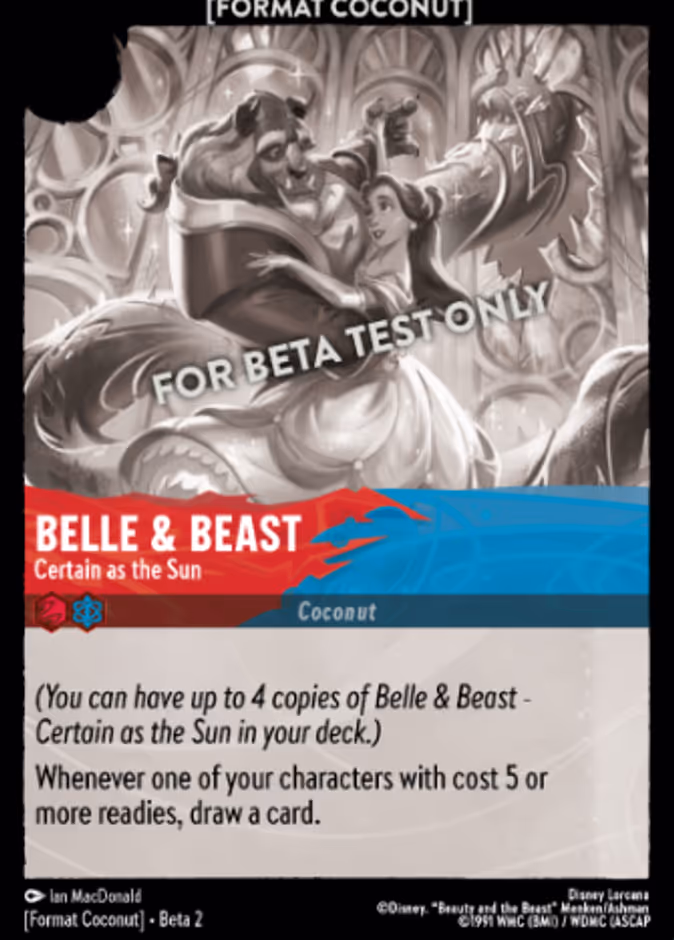 Belle & Beast - "Certain as the Sun" COCONUT-23 Lorcana card