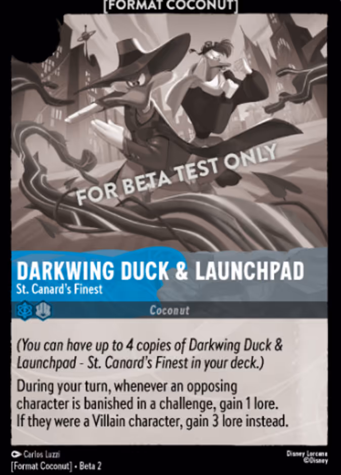 Darkwing Duck & Launchpad - "St. Canard's Finest" COCONUT-24 Lorcana card