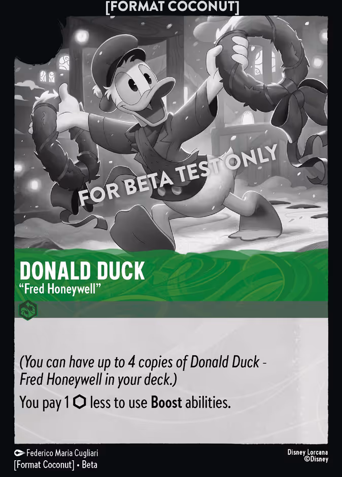Donald Duck - "Fred Honeywell" COCONUT-4 Lorcana card