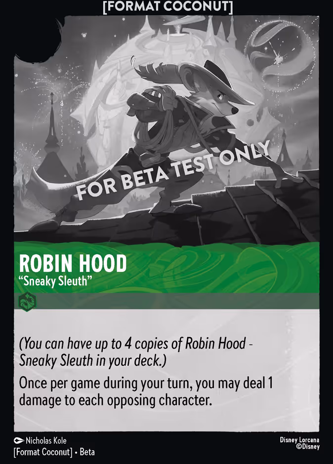 Robin Hood - "Sneaky Sleuth" COCONUT-5 Lorcana card