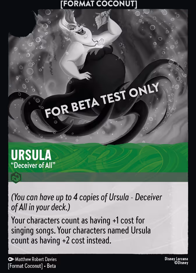 Ursula - "Deceiver of All" COCONUT-6 Lorcana card