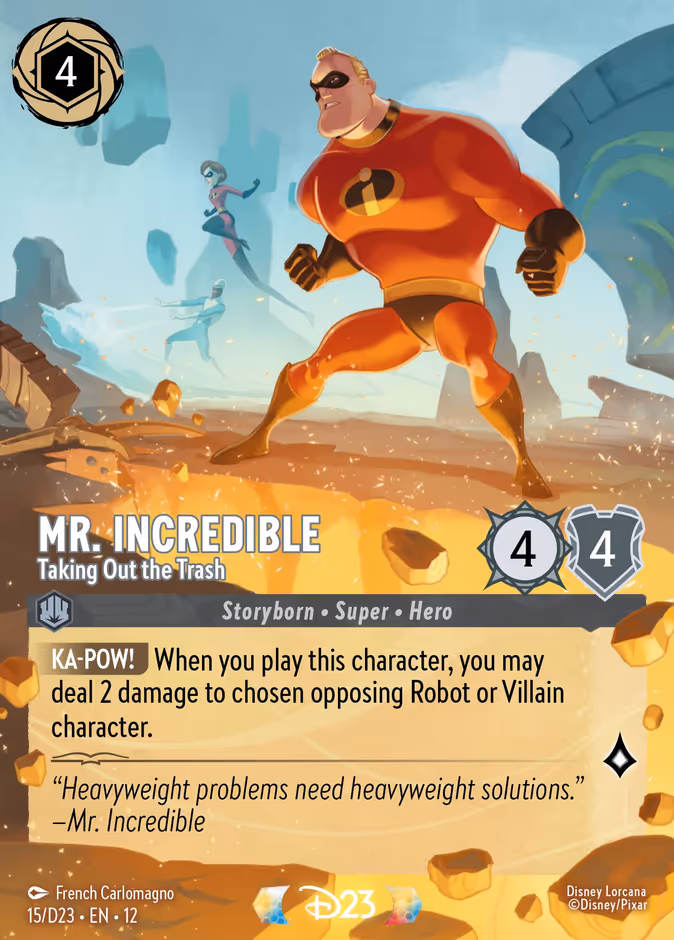 Mr. Incredible - Taking Out the Trash D23-15 Lorcana card