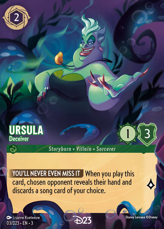 Ursula - Deceiver D23-3 Lorcana card