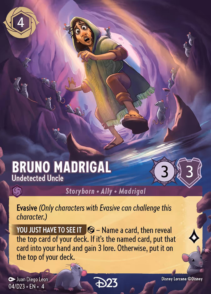 Bruno Madrigal - Undetected Uncle D23-4 Lorcana card