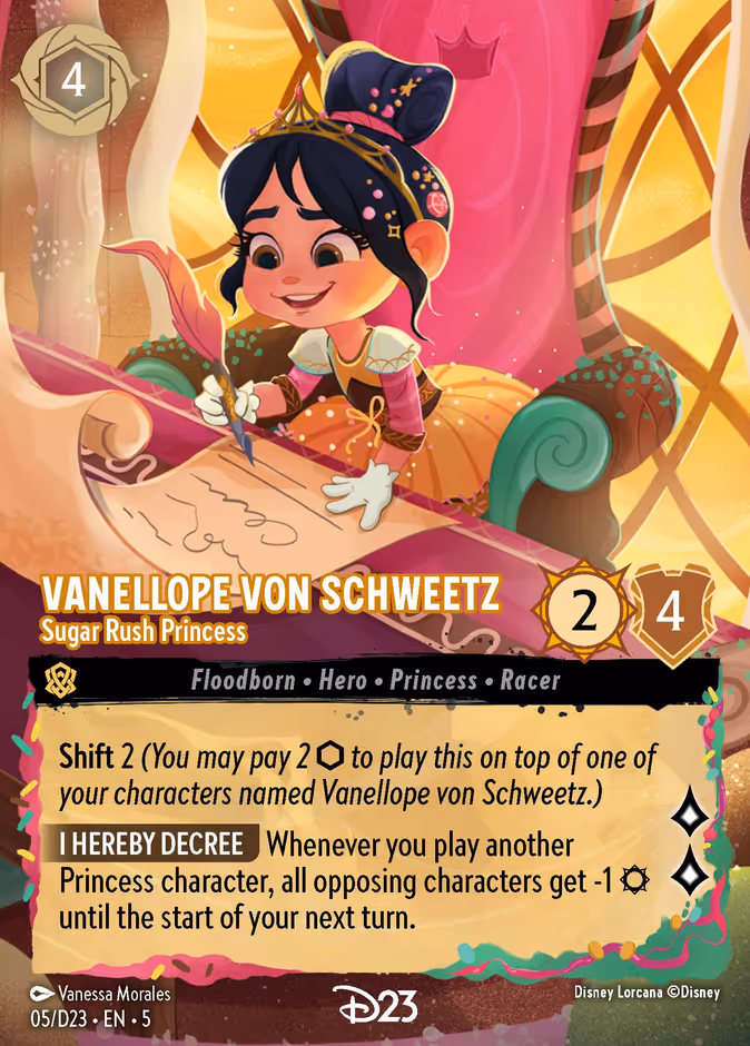Vanellope Von Schweetz - Sugar Rush Princess D23-5 Lorcana card