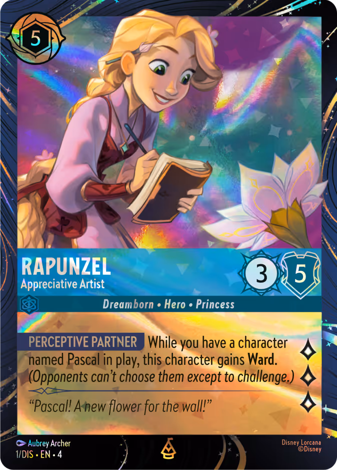 Rapunzel - Appreciative Artist DIS-1 Lorcana card