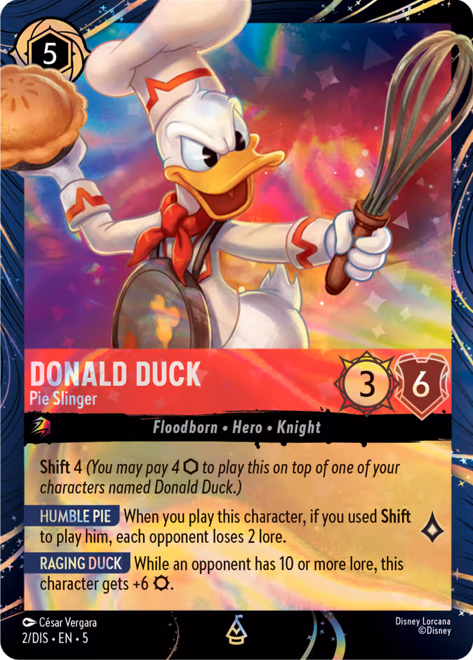 Donald Duck - Pie Slinger DIS-2 Lorcana card