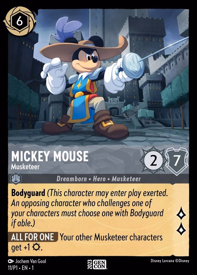 Mickey Mouse - Musketeer P1-11 Lorcana card