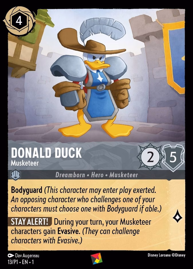 Donald Duck - Musketeer P1-13 Lorcana card