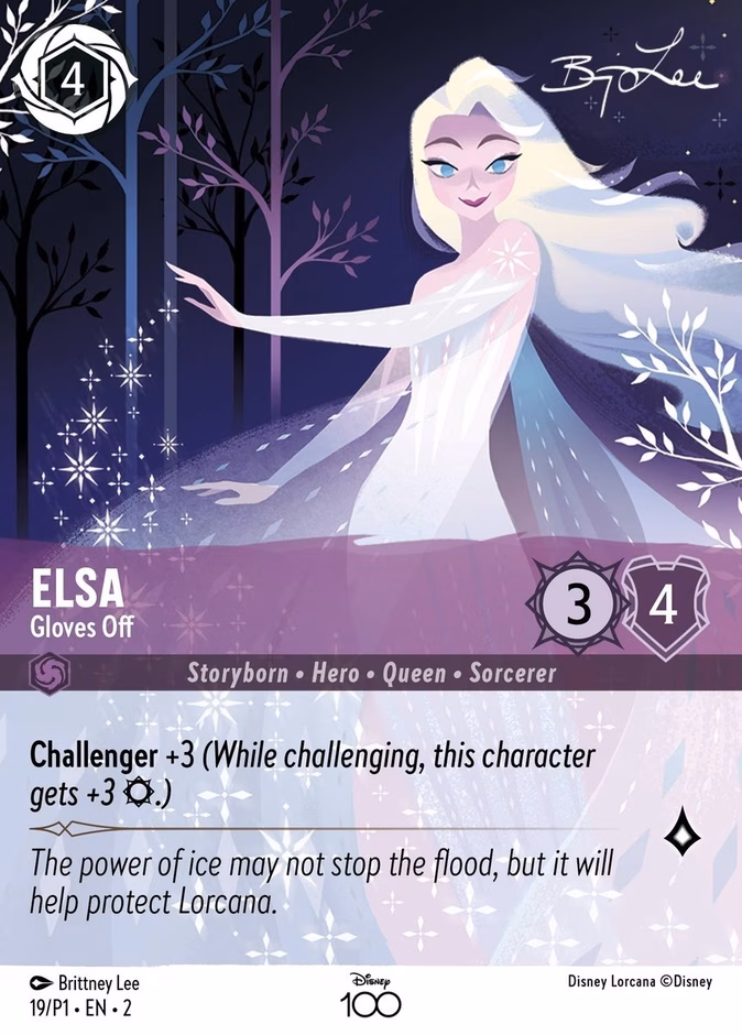 Elsa - Gloves Off P1-19 Lorcana card