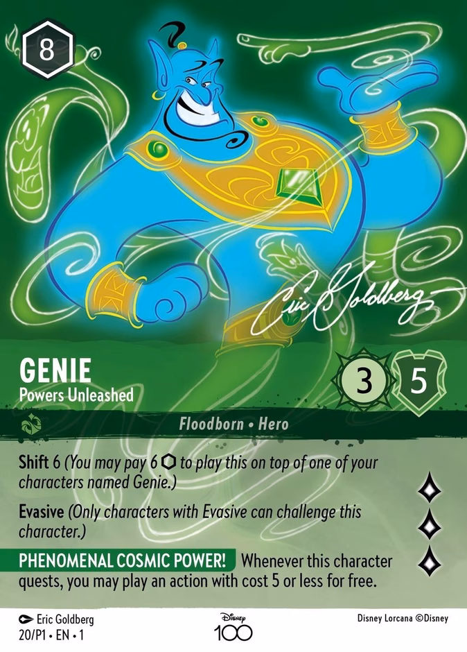 Genie - Powers Unleashed P1-20 Lorcana card
