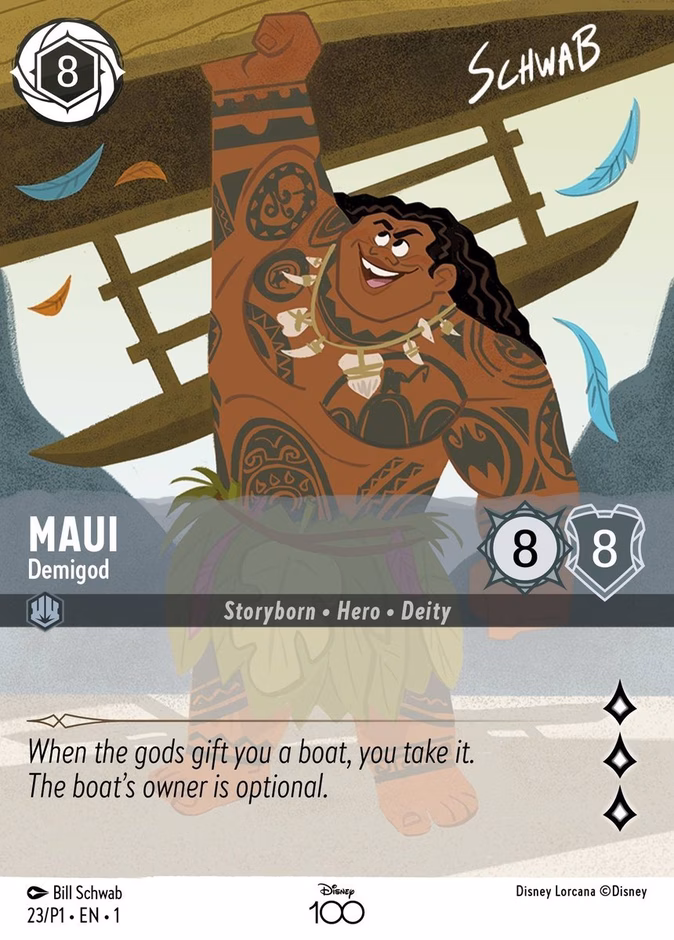 Maui - Demigod P1-23 Lorcana card
