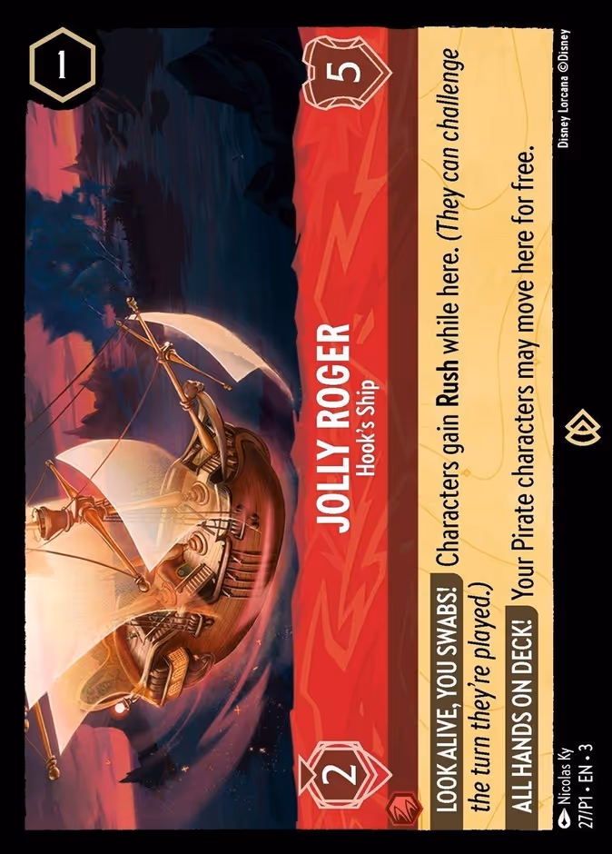 Jolly Roger - Hook's Ship P1-27 Lorcana card
