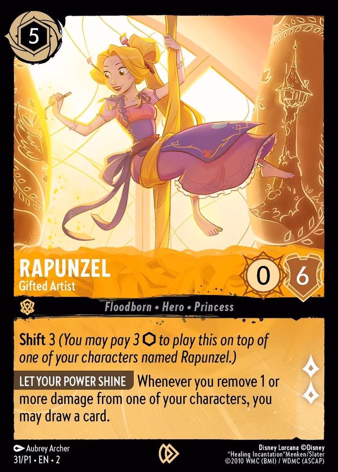 Rapunzel - Gifted Artist P1-31 Lorcana card
