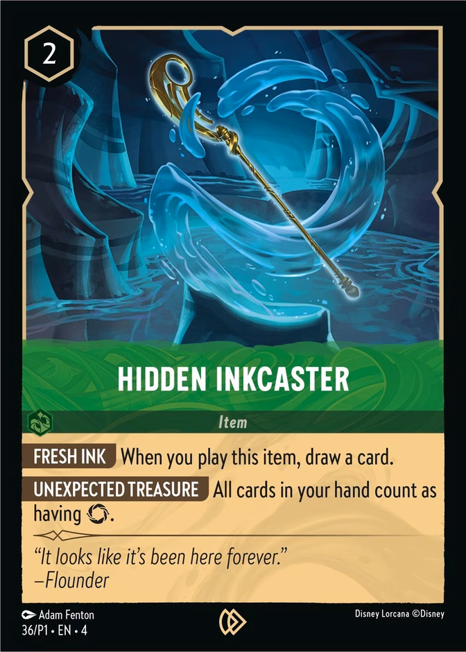 Hidden Inkcaster P1-36 Lorcana card