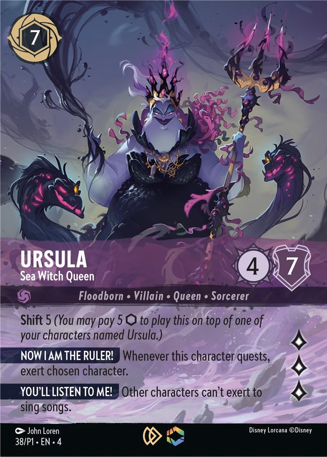 Ursula - Sea Witch Queen P1-38 Lorcana card