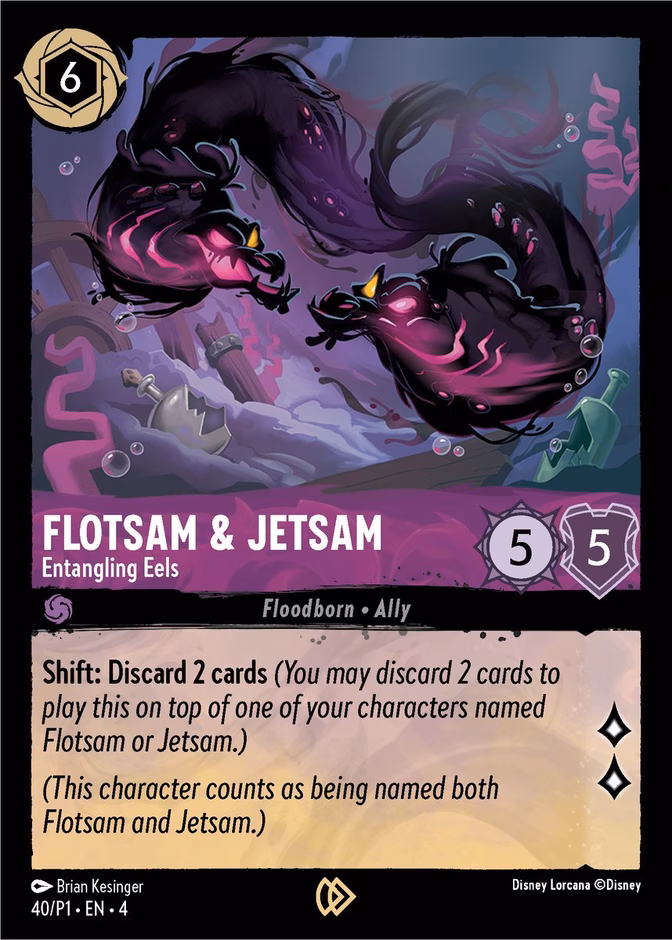 Flotsam & Jetsam - Entangling Eels P1-40 Lorcana card